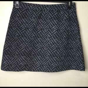 H&M Geometric Black and White Stretch A Line Skirt